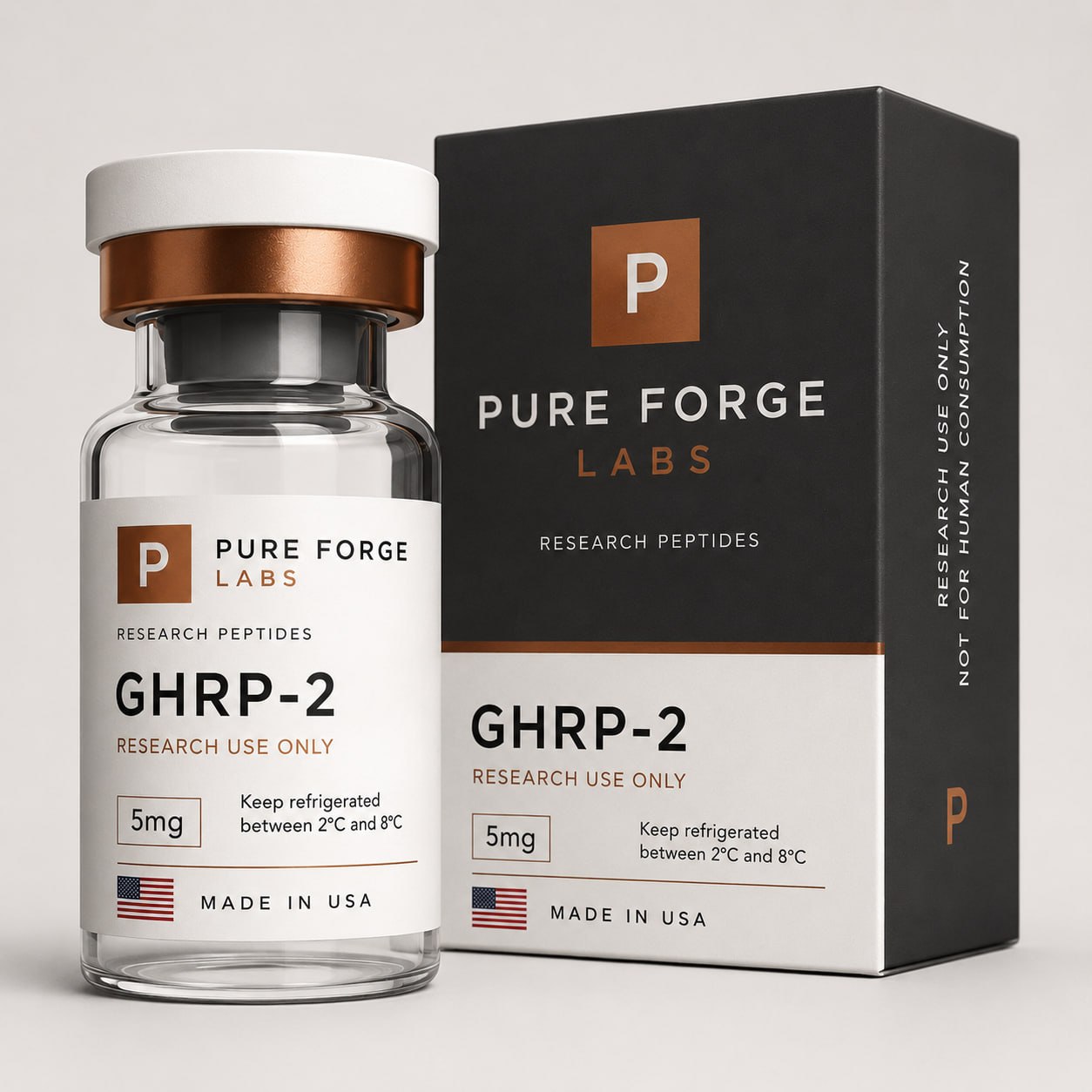 Pure Forge Labs vial and carton