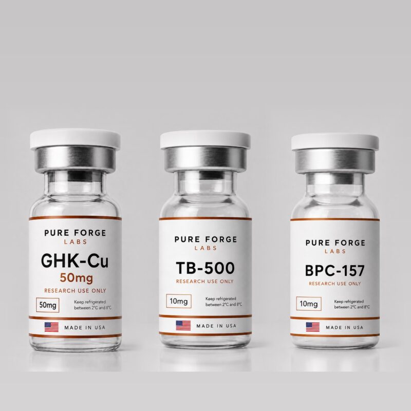 GLOW Kit — 3 vials (GHK-Cu 50 mg, TB-500 10 mg, BPC-157 10 mg)