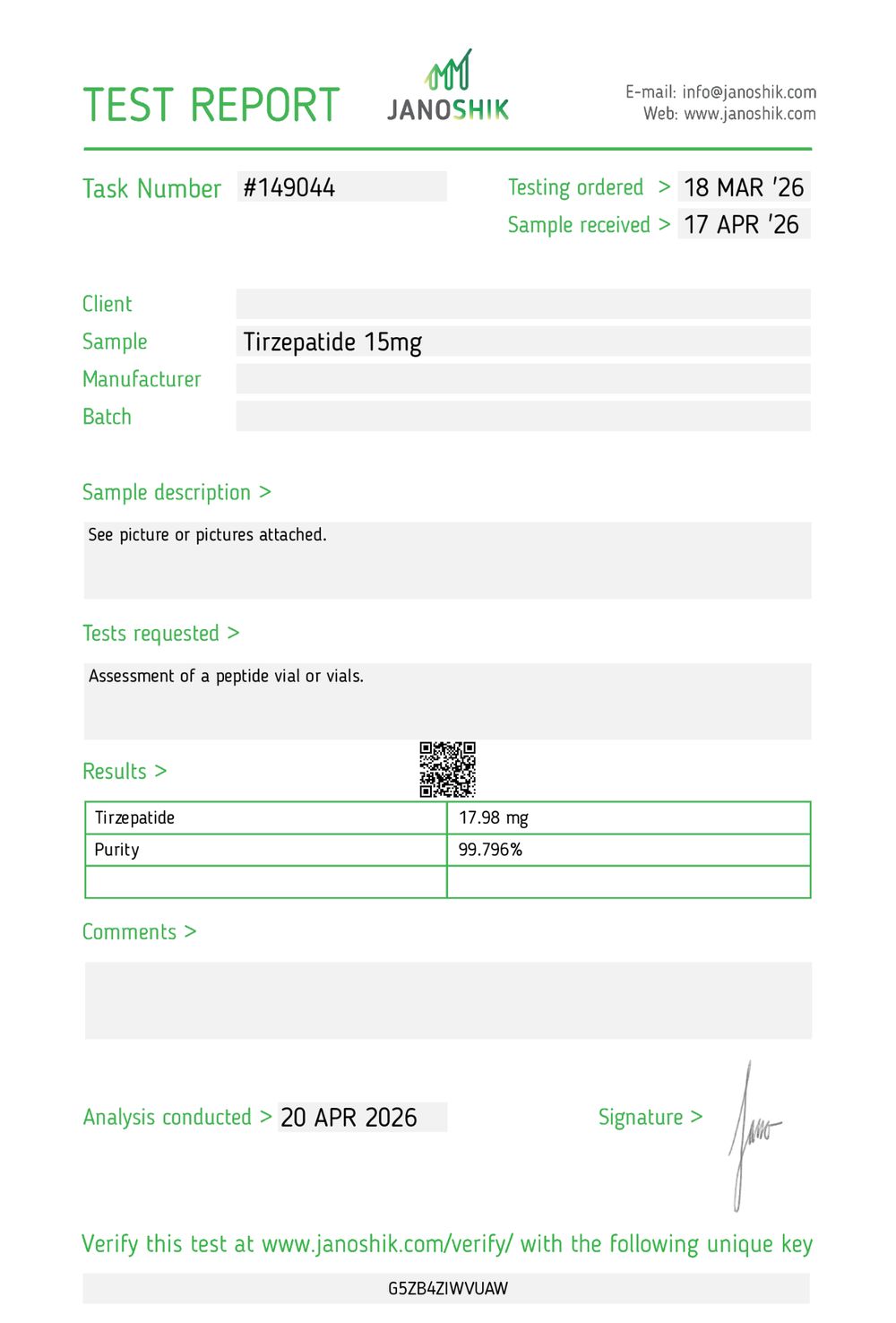 Certificate scan